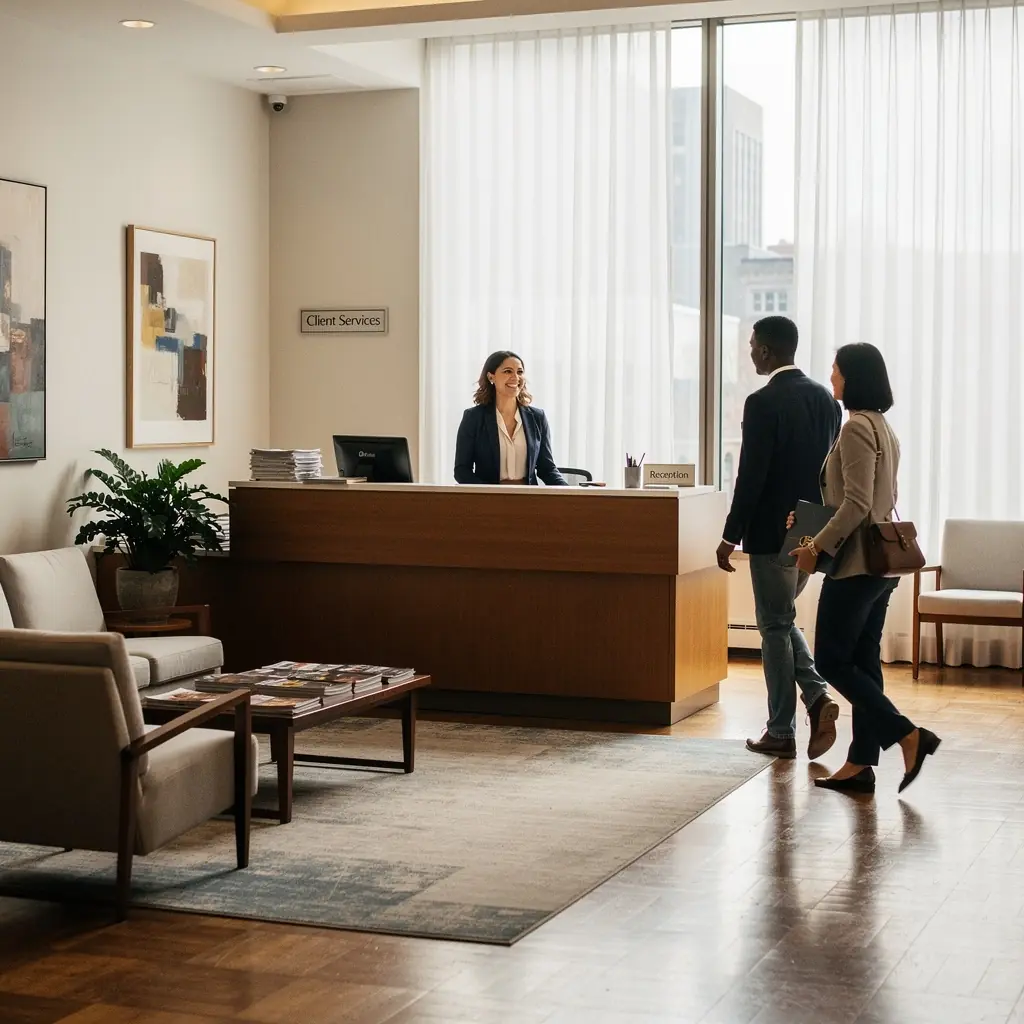 Otwarte biuro z różnorodnymi strefami do pracy, sprzyjające kreatywności.